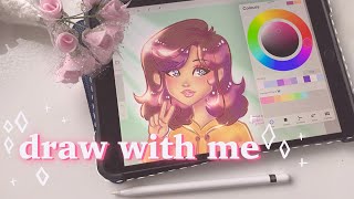 3 Drawings in 1 Video 🌸🌱  chill talk amp draw with me Procreate [upl. by Palua733]