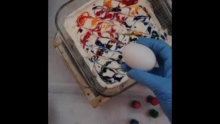 How to dye Easter Eggs with Cool Whip or Shaving Cream [upl. by Gnivri408]