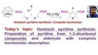 Hantzsch Pyridine Synthesis Preparation of pyridine from 13dicarbonyl compounds and aldehyde [upl. by Ecirtal864]