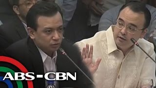 ANC Live Cayetano Trillanes clash in Senate hearing [upl. by Tobye]