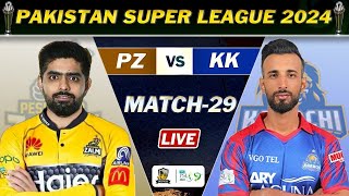 PESHAWAR ZALMI vs KARACHI KINGS PSL 9 MATCH 29 LIVE  KK vs PZ LIVE COMMENTARY [upl. by Demp]