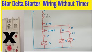 Star Delta Starter Without Timer Control Wiring [upl. by Australia]