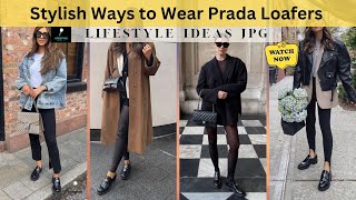 These 8 Fashion Girls Are Showing Stylish Ways to Wear Prada Loafers [upl. by Aniral]