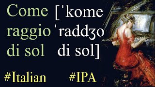 4 Come raggio di sol Caldara  IPA TRANSCRIPTION [upl. by Gerson]