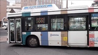 西鉄バス北九州 ハイブリッドバス路線バス出発八幡営業所蛎原車庫 Hybrid busNishitetsu Bus Kitakyushu KitakyushuFukuokaJapan [upl. by Nikolas]