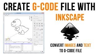 How to Create Gcode File with Inkscape using Image and Text for GRBL CNC [upl. by Rem]