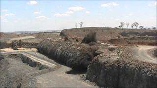 Blasting using explosives Quarry work Sequel Drill and blast [upl. by Auqcinahs634]