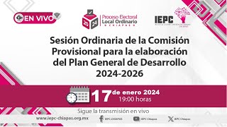 Sesión de la Comisión Provisional para la Elaboración del Plan General de Desarrollo 20242026 [upl. by Akerdna850]