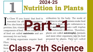 CLASS 7 SCIENCE  CHAPTER 1 NCERT  Nutrition in plants [upl. by Ateerys]