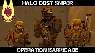 ARMA 3 Halo ODST Sniper Gameplay  Operation Barricade [upl. by Ahtamas]