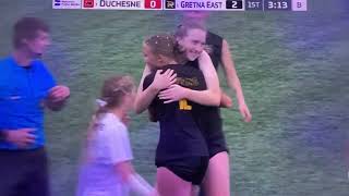 Kendall Dobberstein Goal NSAA Girls Class B State Championship Gretna East vs Duchesne 51324 [upl. by Burris]