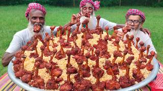 Fried Rice amp Chicken Fry  Chicken Lollipop Fry amp Rice to Feed Old Age Special People of Village [upl. by Aekal]