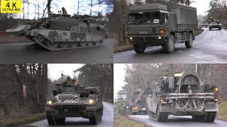 British Army Sennelager Training Area Challenger CRARRV Warrior FV513 REME MAN SV Land Rover Wolf [upl. by Kesley]