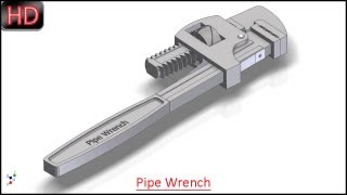 Pipe Wrench Autodesk Inventor Tutorial [upl. by Murtagh3]