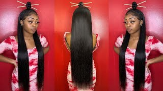 32 Inch Frontal Sew In  Chopstick Bun 🉐  Wiggins Hair [upl. by Harolda29]