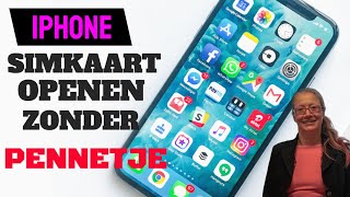 iPhone hulp iPhone simkaart openen zonder pennetje [upl. by Lam]