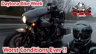 Riding 1100 miles Through A Storm To Daytona Bike Week Harley Davidson Road Glide cyclefanatix [upl. by Caro]