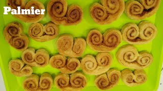 Sweet Palmiers Puff pastry Cookies  Sweetheart Cookies Recipe  Palmiers Recipe  Puff Pastry [upl. by Fiden]