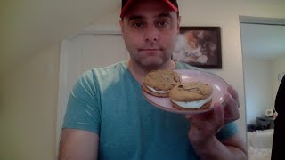 ASMR Eating Cannoli Chipwiches and Drink Review [upl. by Liagabba]