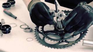 Installation of CampagnoloFulcrum cranks on CeramicSpeed Bottom Brackets [upl. by Kurtzman226]