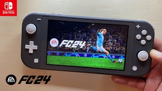 EA Sports FC 24 Nintendo Switch Lite Gameplay [upl. by Karlow]