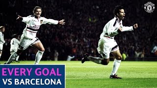 Every Goal  Manchester United v Barcelona  Beckham Rooney Scholes Giggs [upl. by Llednohs751]