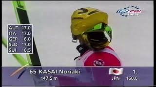 Noriaki Kasai  1475m  Planica 22031998  HILL RECORD  HQ [upl. by Shaver912]