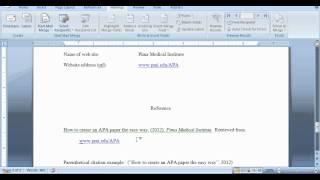 APA Format for a Website Reference [upl. by Nabala]