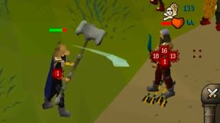 Low lvl 50 Attack Pure Pking  G Maul  13 Pray  OSRS PKING [upl. by Oniliuqnart]