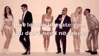 Robin Thicke feat PharellBluerred Lines Lyrics [upl. by Noek]