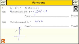 Functions GCSE Further Maths revision Exam paper practice amp help [upl. by Sallie]