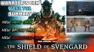 For Honor  Warrior’s Den Y8S3 TU1 Summary  NEW Hero Skin NEW Battle Pass NEW Converted Map [upl. by Calendre899]