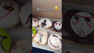 Zombee Donuts  Fridaythe13 foodshorts shorts spooky spookyseason halloween beetlejuice Food [upl. by Emawk]