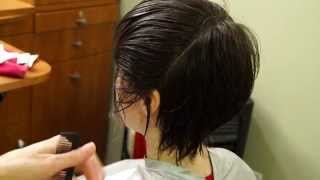 Textured Short Haircut with Fringe Neckline  Hair 101 Tutorial [upl. by Cindee938]