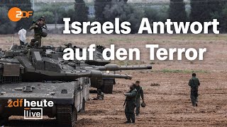 Mögliche Bodenoffensive gegen die Hamas Was Israels Armee im Gazastreifen erwartet  ZDFheute live [upl. by Pevzner]