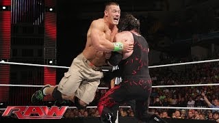 John Cena vs Kane Raw June 2 2014 [upl. by Tybi]