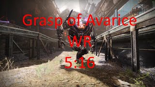 Destiny 2 Grasp of Avarice Fireteam Speedrun 516 [upl. by Keyek]