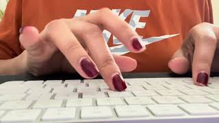 ASMR No Talking 👄 Keyboard Typing sounds Shirt scratchingGum Chewing [upl. by Behlau]