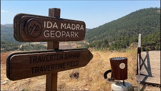 Hisaralan Sındırgı Kaplıca termal traverten yol roads peribacaları [upl. by Nerty821]