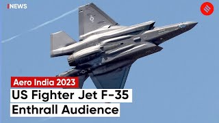 Aero India 2023 US Fighter Jet F35 Enthrall Audience With BreathTaking Manoeuvres [upl. by Lehcnom]