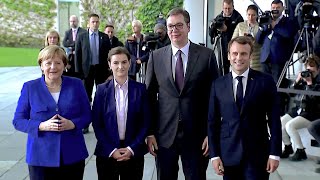 29042019  Weitere Ankünfte bei Angela Merkel amp Emmanuel Macron  WestbalkanGipfel [upl. by Nahs]