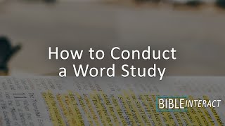 How to Conduct a Word Study Using an Interlinear Bible [upl. by Veradis144]