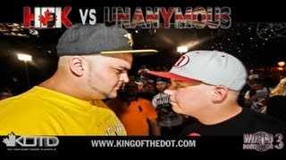 KOTD  Rap Battle  HFK vs Unanymous  WD3 [upl. by Ssitruc961]