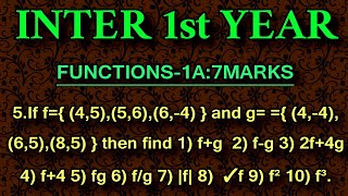 Inter 1st year Most important long answer questions for functionsmaths 1ANanajiGonnabathula [upl. by Nettle502]