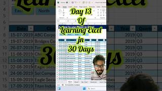 Slicer in Excel‼️Day 13  Excel Learning excel exceltips exceltricks shorts shortvideo [upl. by Eittik]