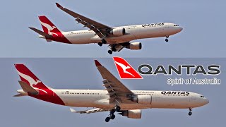 The SPIRIT of AUSTRALIA QANTAS  Airbus A330300 on the FINAL approach to LAND at BENGALURU [upl. by Enyad]