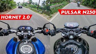 2024 Honda Hornet vs Bajaj Pulsar N250 20 Ride Comparison Review  Which one Should You Buy [upl. by Twitt]