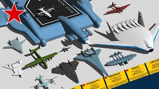 Crazy Soviet Union Aircraft Type amp Size Comparison 3D [upl. by Enrol]