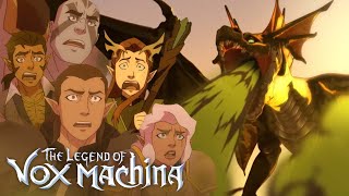 The First Brutal Dragon Attack of Season 2  The Legend Of Vox Machina [upl. by Ajnotal]