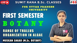 Range Of Thallus Organization In Algae  02  Botany 1st Semester [upl. by Ahsinrats812]